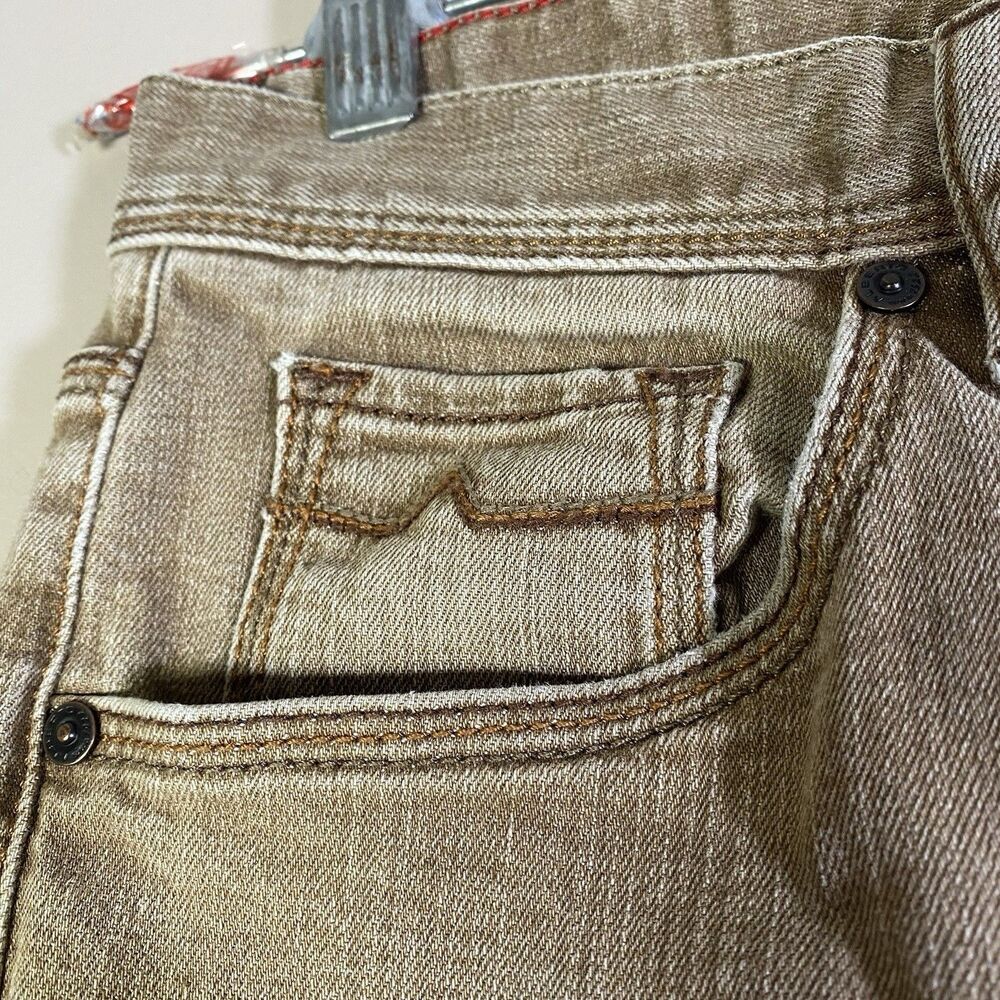 Alberto Jeans Mens 36x32 (Tag 36x34) Taupe Stone Brown Denim Modern Fit - Picture 6 of 16